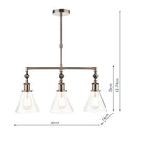 Laura Ashley Isaac 3 Light Bar Pendant Industrial Nickel –  from Amos Lighting + Home