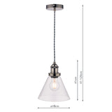 Laura Ashley Isaac Pendant Satin Nickel –  from Amos Lighting + Home