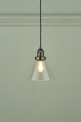 Laura Ashley Isaac Pendant Industrial Nickel –  from Amos Lighting + Home