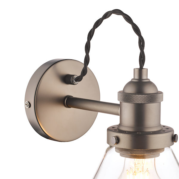 Laura Ashley Isaac Wall Light Industrial Nickel –  from Amos Lighting + Home