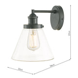 Laura Ashley Isaac Outdoor Wall Light Charcoal Glass IP44 –  from Amos Lighting + Home