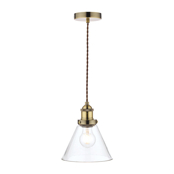 Laura Ashley Isaac Pendant Antique Brass –  from Amos Lighting + Home