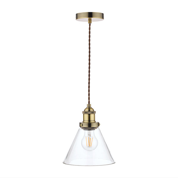 Laura Ashley Isaac Pendant Antique Brass –  from Amos Lighting + Home