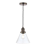 Laura Ashley Isaac Pendant Industrial Nickel –  from Amos Lighting + Home