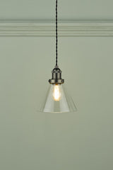 Laura Ashley Isaac Pendant Industrial Nickel –  from Amos Lighting + Home