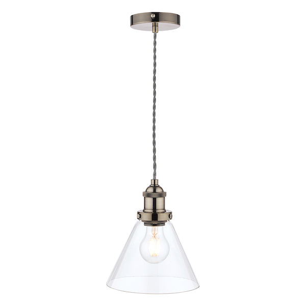 Laura Ashley Isaac Pendant Satin Nickel –  from Amos Lighting + Home