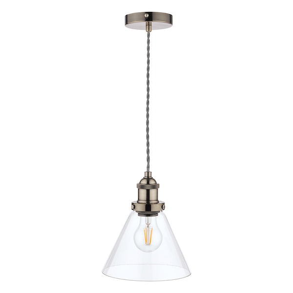 Laura Ashley Isaac Pendant Satin Nickel –  from Amos Lighting + Home