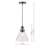 Laura Ashley Isaac Pendant Satin Nickel –  from Amos Lighting + Home