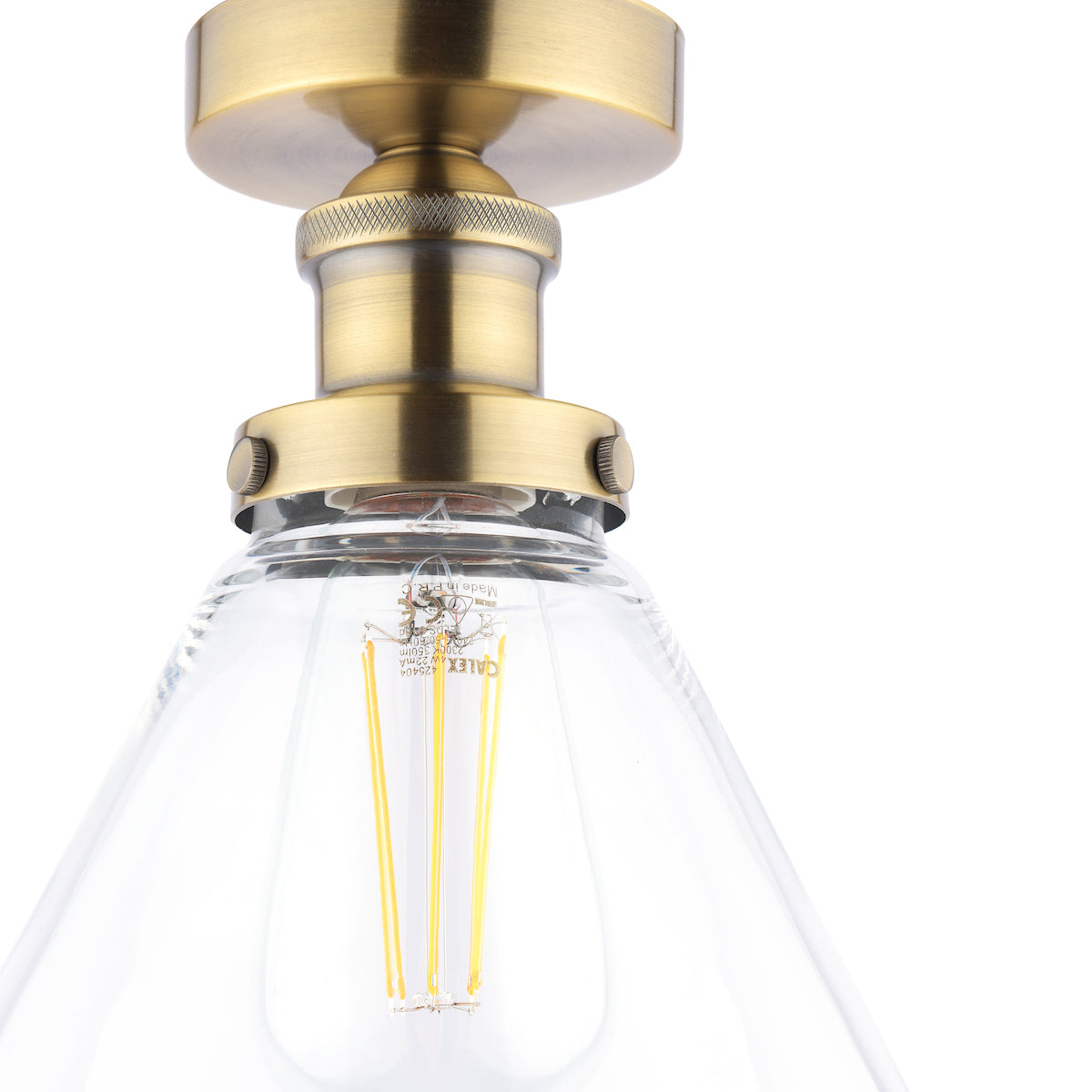 Laura Ashley Isaac Semi-Flush Antique Brass –  from Amos Lighting + Home