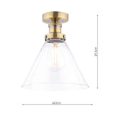 Laura Ashley Isaac Semi-Flush Antique Brass –  from Amos Lighting + Home