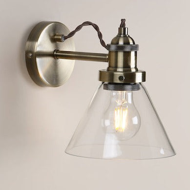 Laura Ashley Isaac Wall Light Antique Brass –  from Amos Lighting + Home