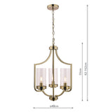 Laura Ashley Joseph Antique Brass 3 Light Chandelier –  from Amos Lighting + Home