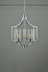 Laura Ashley Joseph Polished Chrome 5 Light Chandelier –  from Amos Lighting + Home