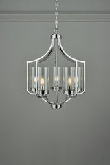 Laura Ashley Joseph Polished Chrome 5 Light Chandelier –  from Amos Lighting + Home