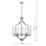 Laura Ashley Joseph Polished Chrome 5 Light Chandelier –  from Amos Lighting + Home