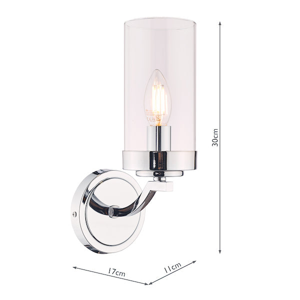 Laura Ashley Joseph Polished Chrome Wall Light –  from Amos Lighting + Home