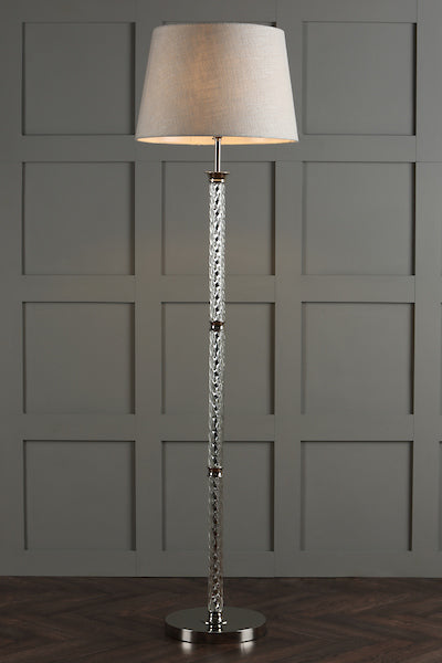 Laura Ashley Louis Floor Lamp Twisted Glass Polished Nickel Base –  from Amos Lighting + Home