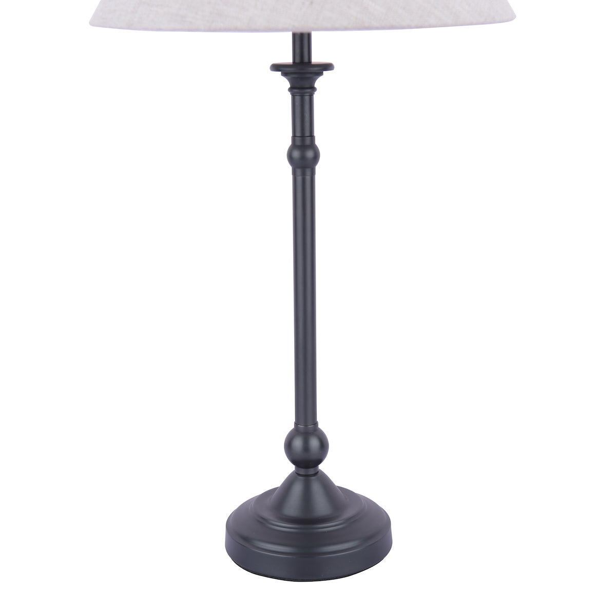 Laura Ashley Ludchurch Table Lamp Black with Linen Shade –  from Amos Lighting + Home