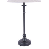 Laura Ashley Ludchurch Table Lamp Black with Linen Shade –  from Amos Lighting + Home