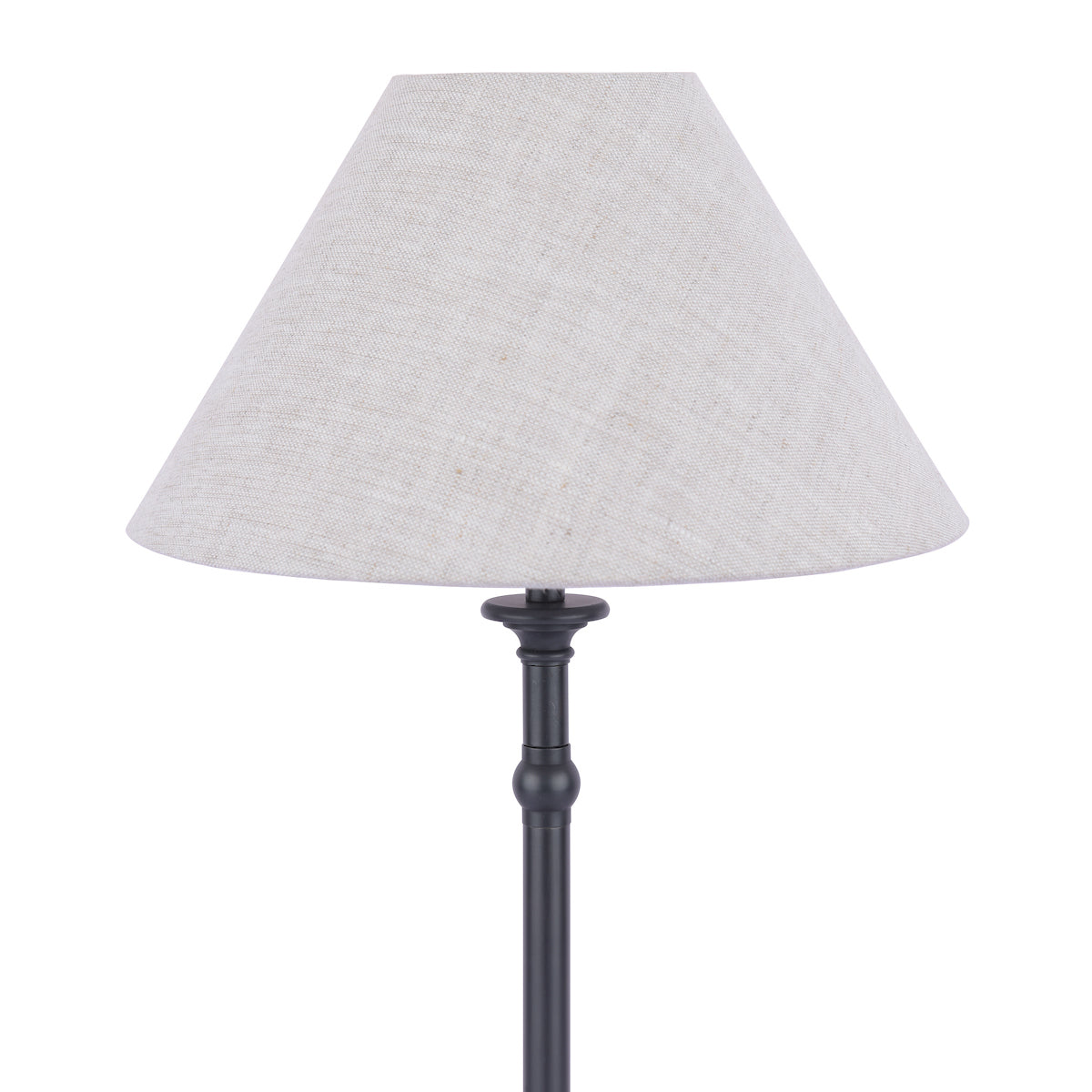 Laura Ashley Ludchurch Table Lamp Black with Linen Shade –  from Amos Lighting + Home