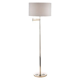 Laura Ashley Marlowe Swing Arm Floor Lamp Polished Nickel with Shade –  from Amos Lighting + Home