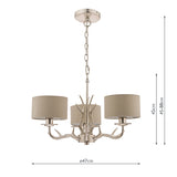 Laura Ashley Mulroy Antler 3 Light Chandelier with Shades –  from Amos Lighting + Home