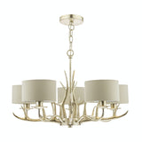 Laura Ashley Mulroy Antler 5 Light Chandelier with Shades –  from Amos Lighting + Home