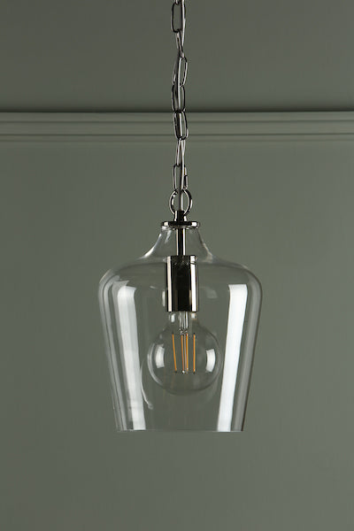 Laura Ashley Ockley Pendant Polished Chrome &amp; Glass –  from Amos Lighting + Home