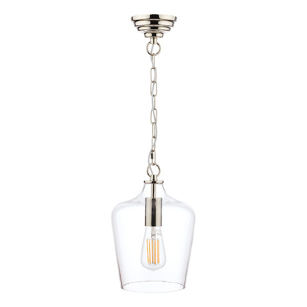 Laura Ashley Ockley Pendant Polished Chrome &amp; Glass –  from Amos Lighting + Home