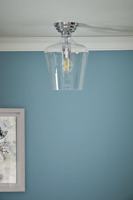 Laura Ashley Ockley Semi-Flush Polished Chrome –  from Amos Lighting + Home