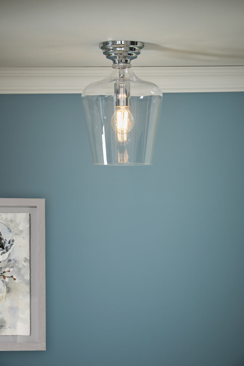 Laura Ashley Ockley Semi-Flush Polished Chrome –  from Amos Lighting + Home