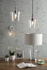 Laura Ashley Ockley Wall Light Polished Chrome & Glass –  from Amos Lighting + Home