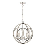 Laura Ashley Orbital 3 Light Globe Chandelier Polished Nickel –  from Amos Lighting + Home