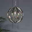 Laura Ashley Orbital 3 Light Globe Chandelier Polished Nickel –  from Amos Lighting + Home