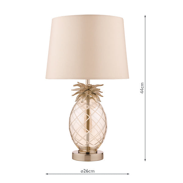 Laura Ashley Pineapple Small Table Lamp Champagne –  from Amos Lighting + Home