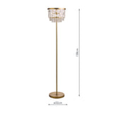 Laura Ashley Rhosill 3 Light Floor Lamp Crystal and Matt Antique Brass –  from Amos Lighting + Home