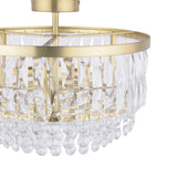 Laura Ashley Rhosill 3 Light Semi Flush Matt Antique Brass –  from Amos Lighting + Home