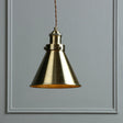 Laura Ashley Rufus Pendant Antique Brass –  from Amos Lighting + Home