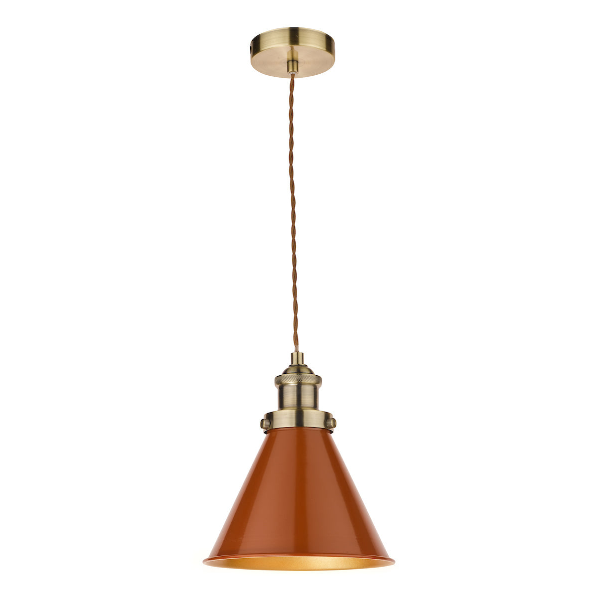 Laura Ashley Rufus Pendant Burnt Orange –  from Amos Lighting + Home