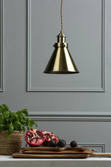 Laura Ashley Rufus Pendant Antique Brass –  from Amos Lighting + Home