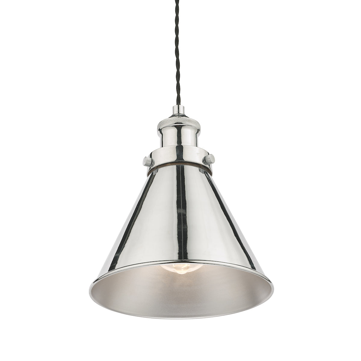 Laura Ashley Rufus Pendant Polished Chrome –  from Amos Lighting + Home