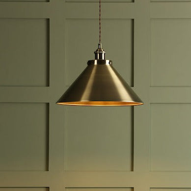 Laura Ashley Rufus Single Pendant Antique Brass –  from Amos Lighting + Home