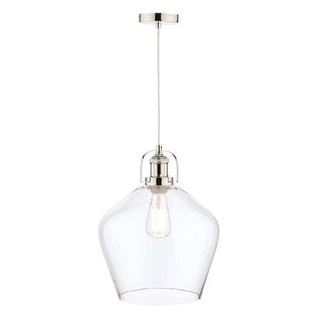 Laura Ashley Rye Large Glass Pendant Clear –  from Amos Lighting + Home