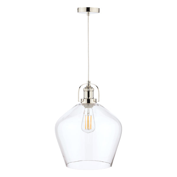 Laura Ashley Rye Large Glass Pendant Clear –  from Amos Lighting + Home