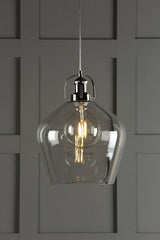 Laura Ashley Rye Large Glass Pendant Clear –  from Amos Lighting + Home