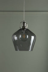 Laura Ashley Rye Large Glass Pendant Smoked –  from Amos Lighting + Home