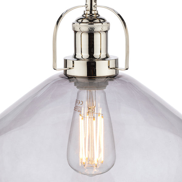 Laura Ashley Rye Large Glass Pendant Smoked –  from Amos Lighting + Home