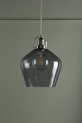 Laura Ashley Rye Large Glass Pendant Smoked –  from Amos Lighting + Home