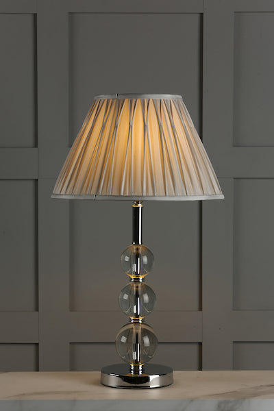 Laura Ashley Selby Large Table Lamp Polished Nickel –  from Amos Lighting + Home