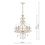 Laura Ashley Shamley 5 Light Chandelier Matt White –  from Amos Lighting + Home